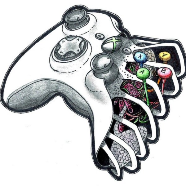 Геймер с джойстиком