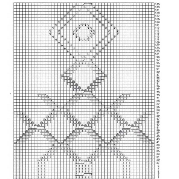 Схема вязания ромбы