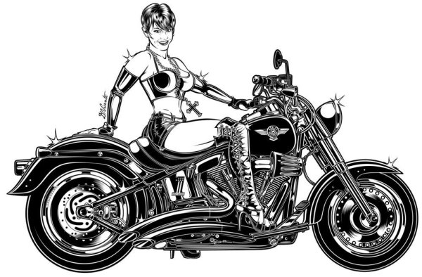 Байкерские иллюстрации