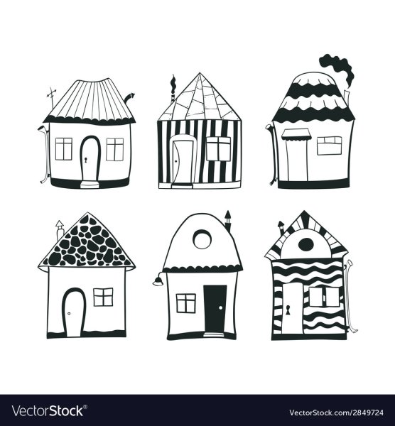 Стилизованный домик графический