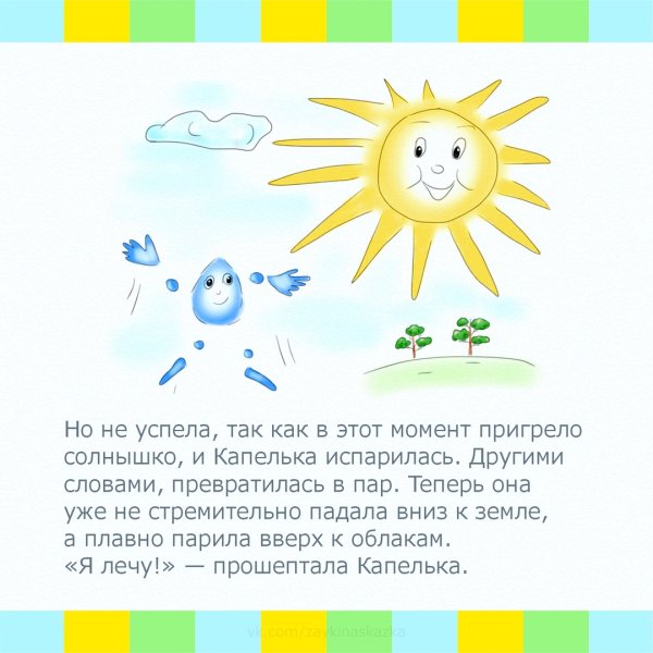 Сказка про капельку путешественницу круговорот воды в природе