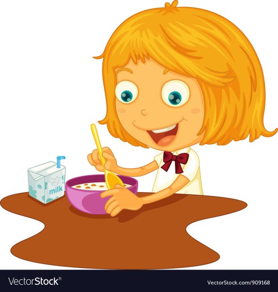 Девочка ест для детей