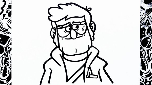 Раскраска Гравити Фолз Стэнфорд