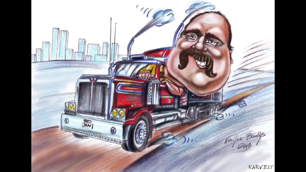 Дальнобойщик карикатура