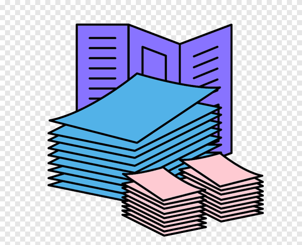 Брошюра на прозрачном фоне