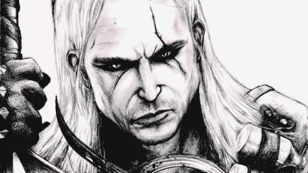 Геральд Ведьмак карандашом