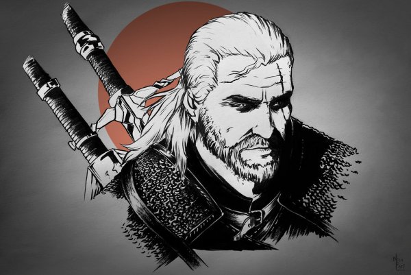 Геральт из Ривии Ведьмак иллюстрации