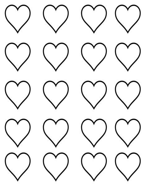 Маленькие сердечки для срисовки