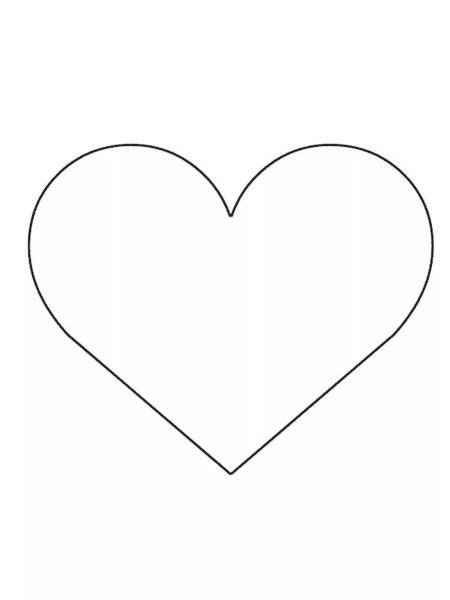 Сердце раскраска маленькое