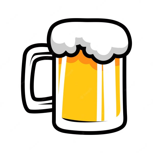 Бокал пива мультяшный