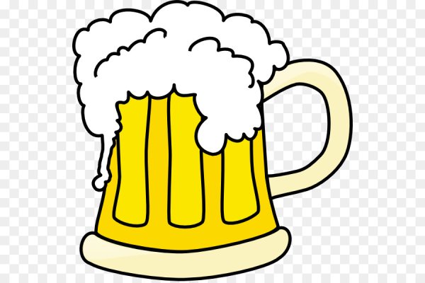 Контур пивной кружки жёлтого цвета
