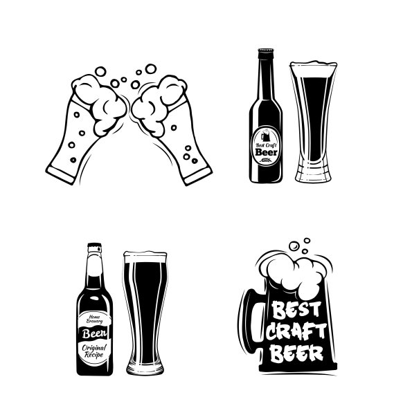 Эскиз кружки пива и тату