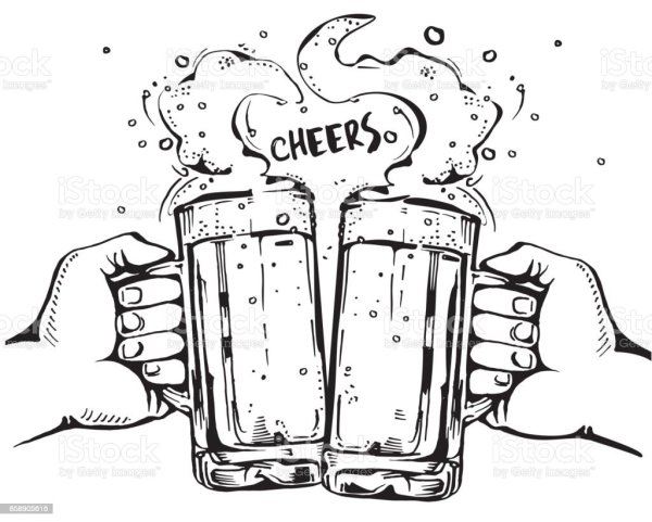Кружки пива чокаются