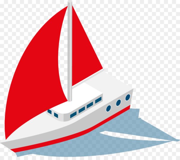 Кораблик с красными парусами