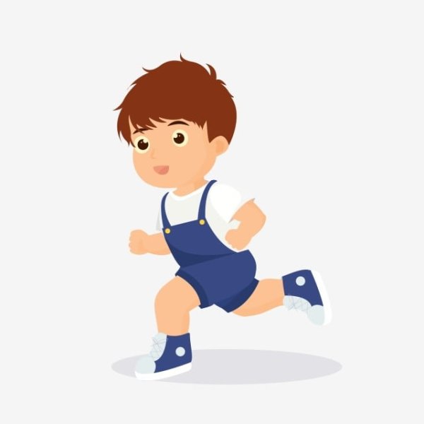 Мальчик бежит вектор