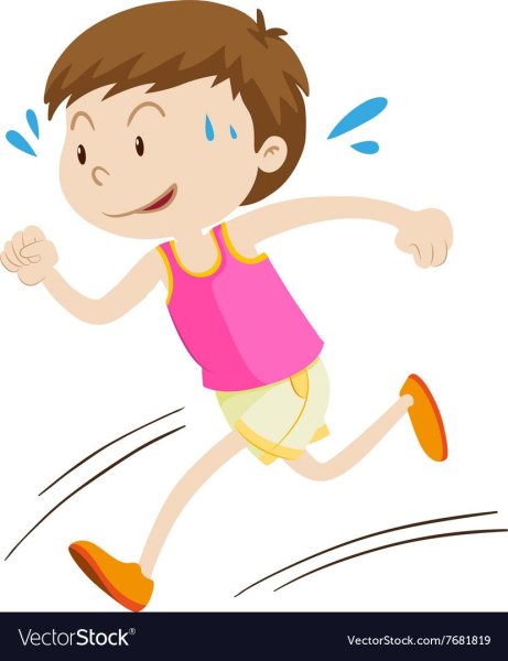 Дети бегут иллюстрация