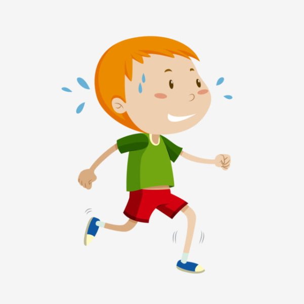Мальчик бежит вектор