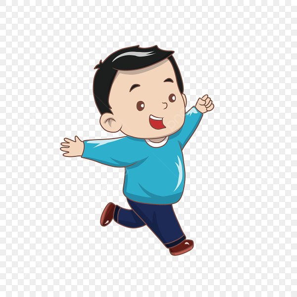 Японец бежит вектор