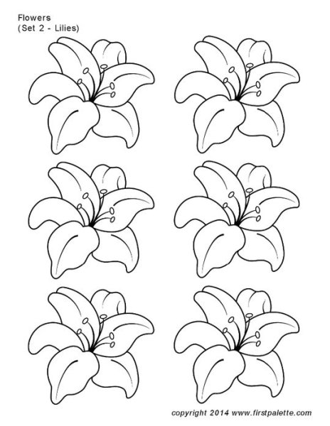 Рисунки цветов для вырезания