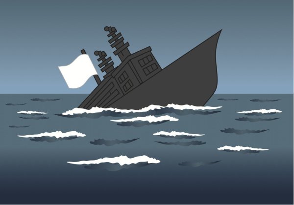 Тонущий корабль для детей