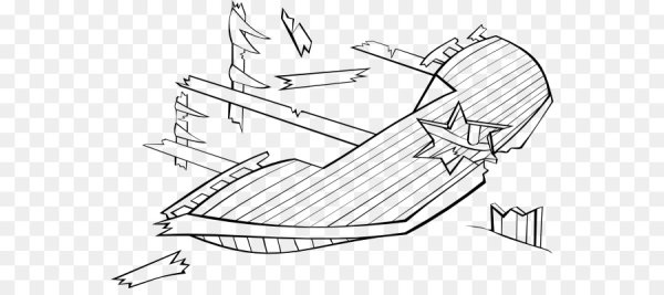 Разломанный корабль рисунок