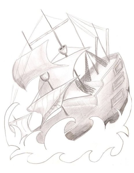 Корабль Синдбада рисунок