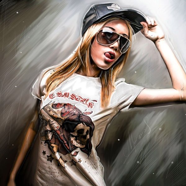 Мультяшная девочка в шапке