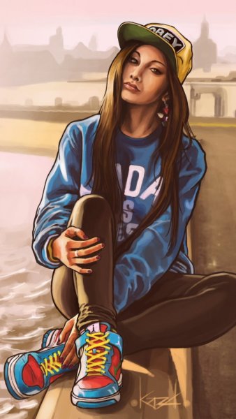 Нарисованные девушки крутые