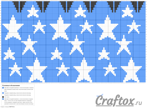 Жаккардовый узор звезда спицами схема