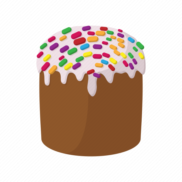 Кулич на прозрачном фоне рисунок