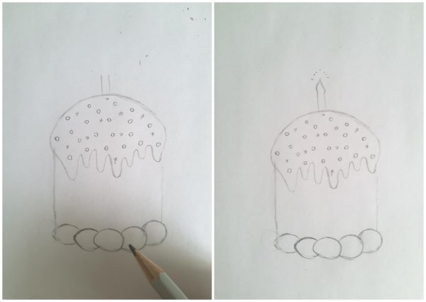 Кулич Пасхальный для срисовки