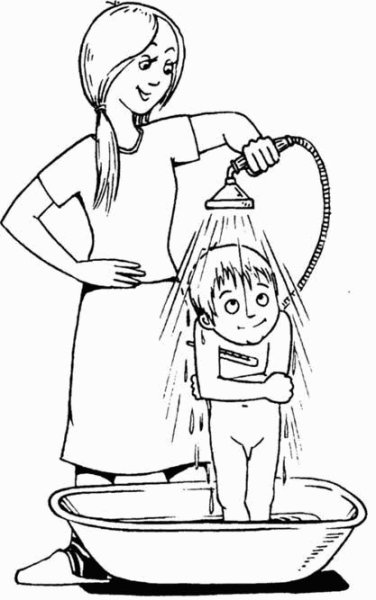 Раскраски на тему закаливание для детей