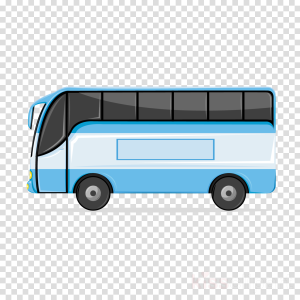 Автобус рисованный вектор сбоку