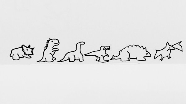 Динозавр Минимализм эскиз