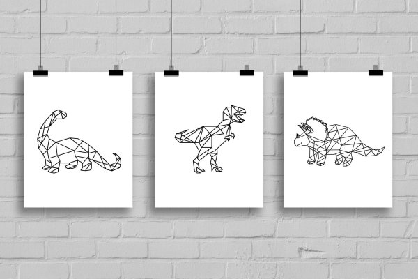 Динозавр Минимализм эскиз