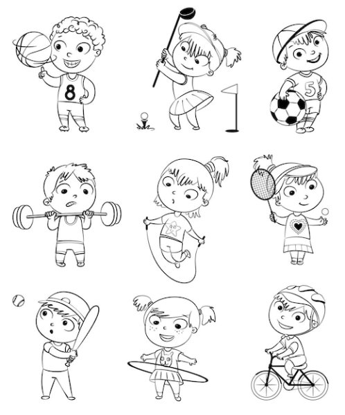 Раскраска увлечения детей