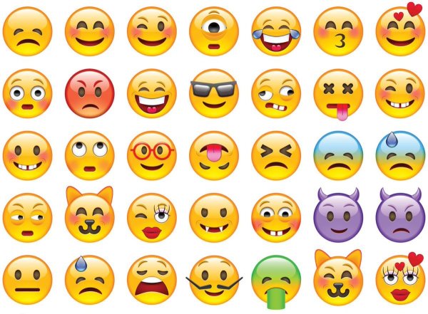 Набор смайликов для печати