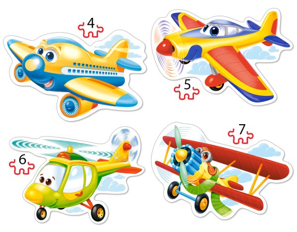 Цветные самолеты для детей