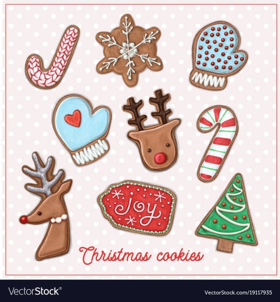 Новогодние печеньки рисунок