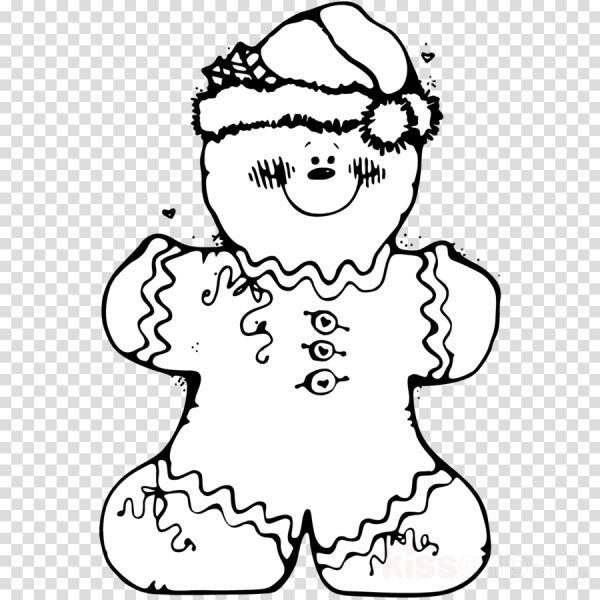 Пряник раскраска новогодний