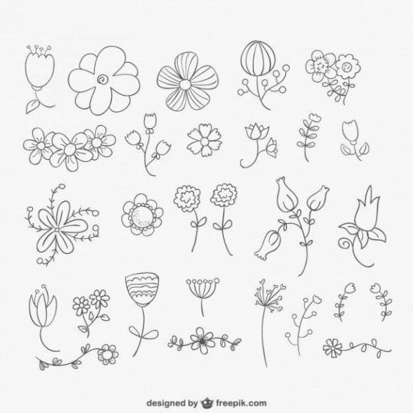 Маленькие цветочки рисунок