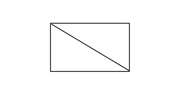 Прямоугольник разделенный на треугольники