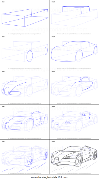 Машина пошагово сбоку