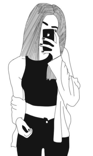 Рисунки девушек карандашом в стиле тумблер