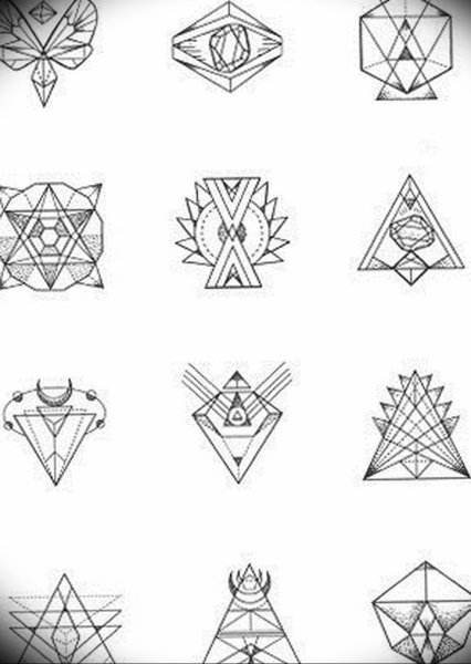 Маленькие тату эскизы геометрия