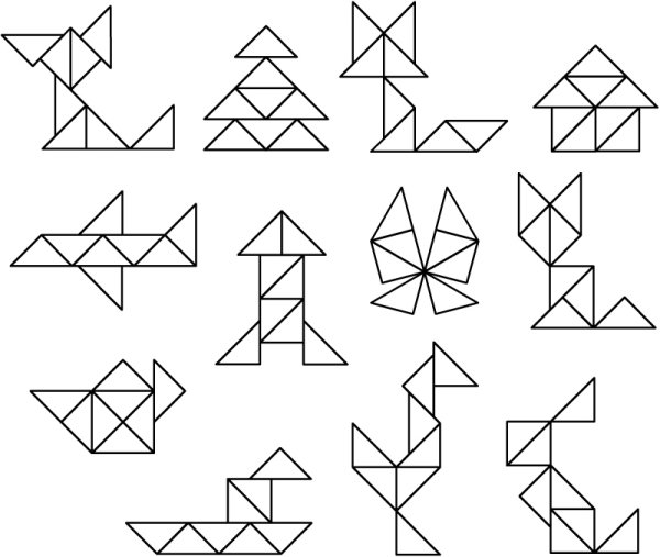 Единорог из геометрических фигур