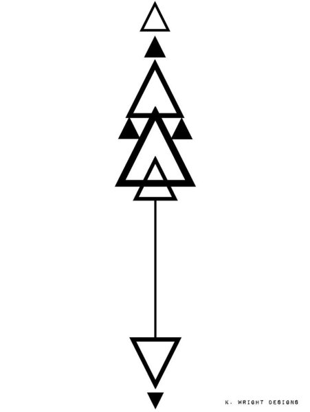 Тату эскизы треугольник