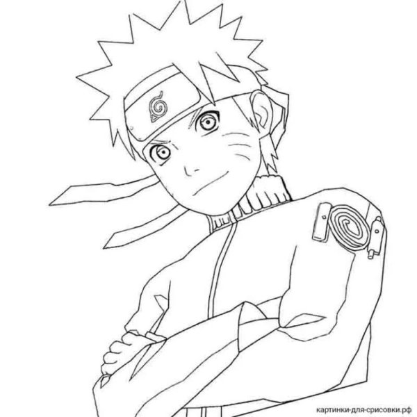 Раскраски Наруто Чиби Минато
