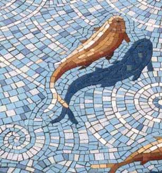 Мозаика из кафеля на стене