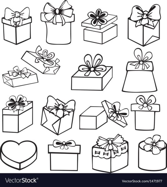 Коробочки для подарков маленькие чёрно белые